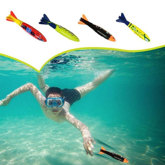 4Pcs/Set Diving Torpedo Underwater Swimming Playing Toy Sport Training Tool