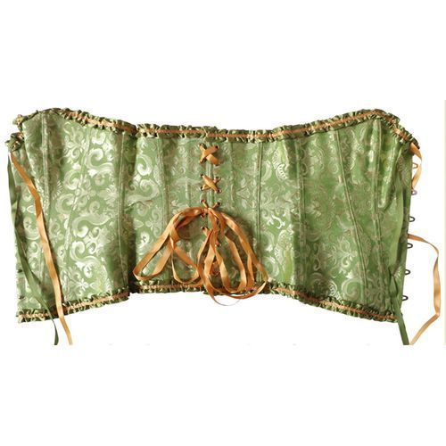 Green Corset Top Waist Cinchers Shaper Lace Women Steampunk Sexy Plus Size