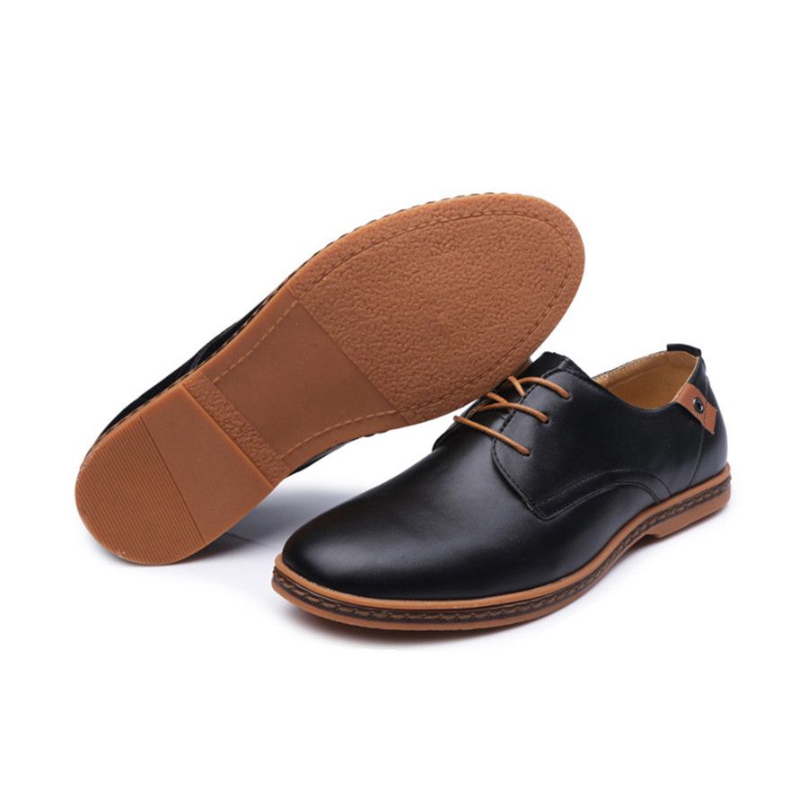 New Business Formal Men's British Leather Shoes--Black