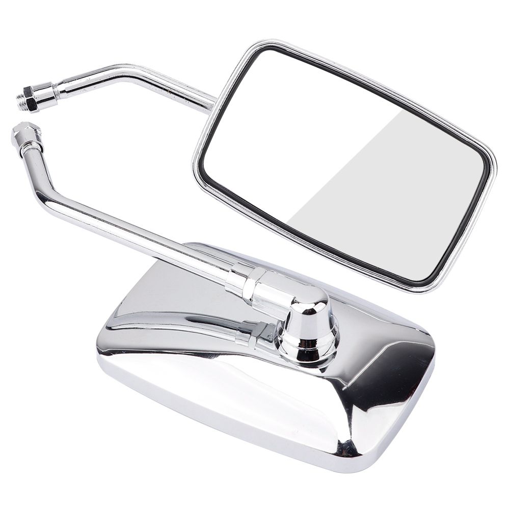2Pcs Motorcycle Street Bike Modified Square Rearview Mirror