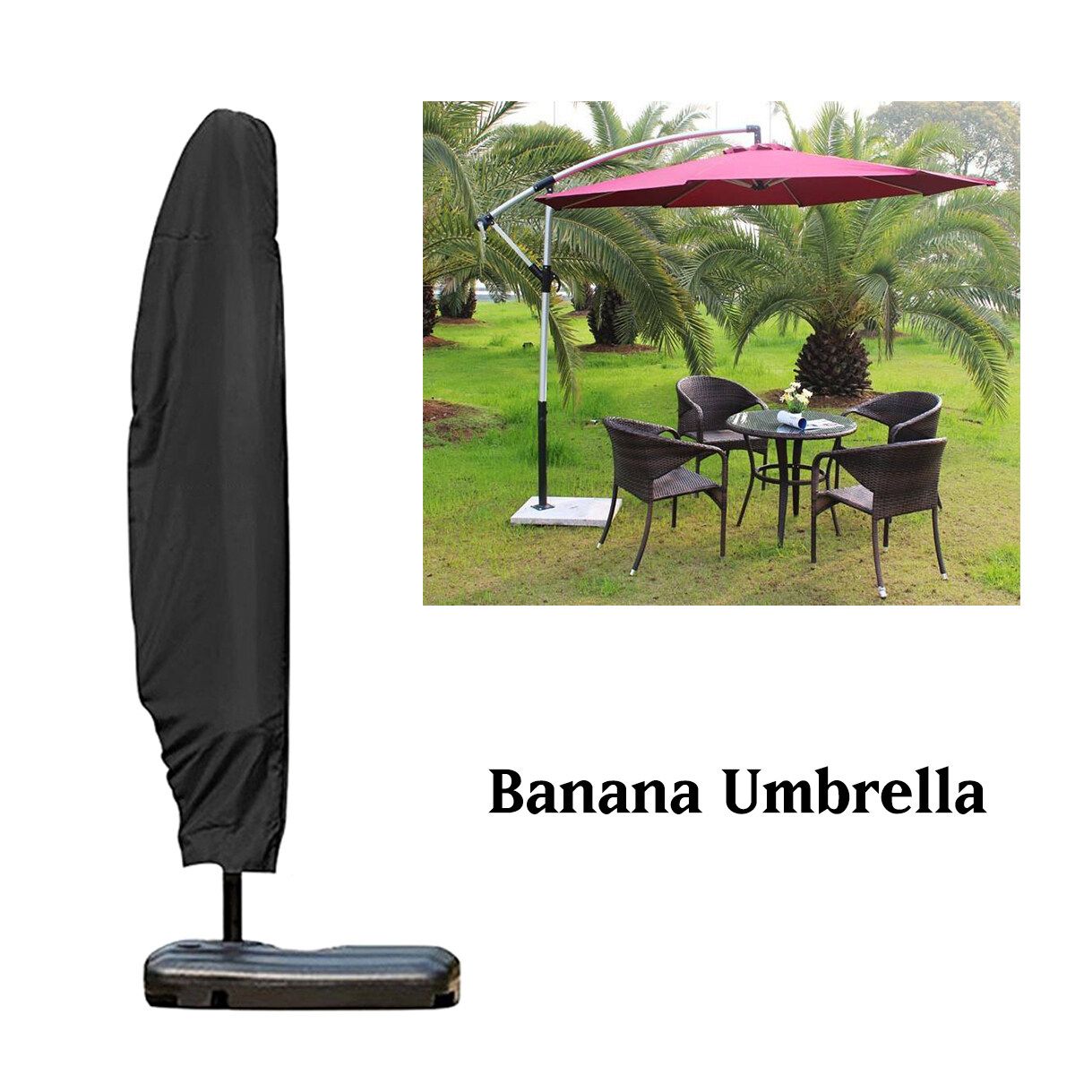 Parasol Cove Outdoor Garden Patio Sunshade Protection Waterproof For Banana Umbrella 280cm