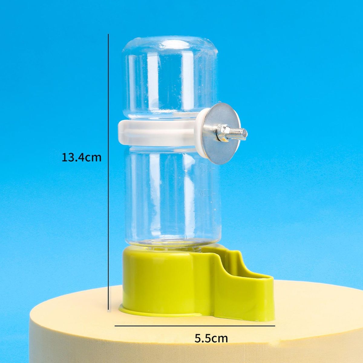 140ml Automatic Bird Water Food Dispenser Gravity Control for Parrots Green