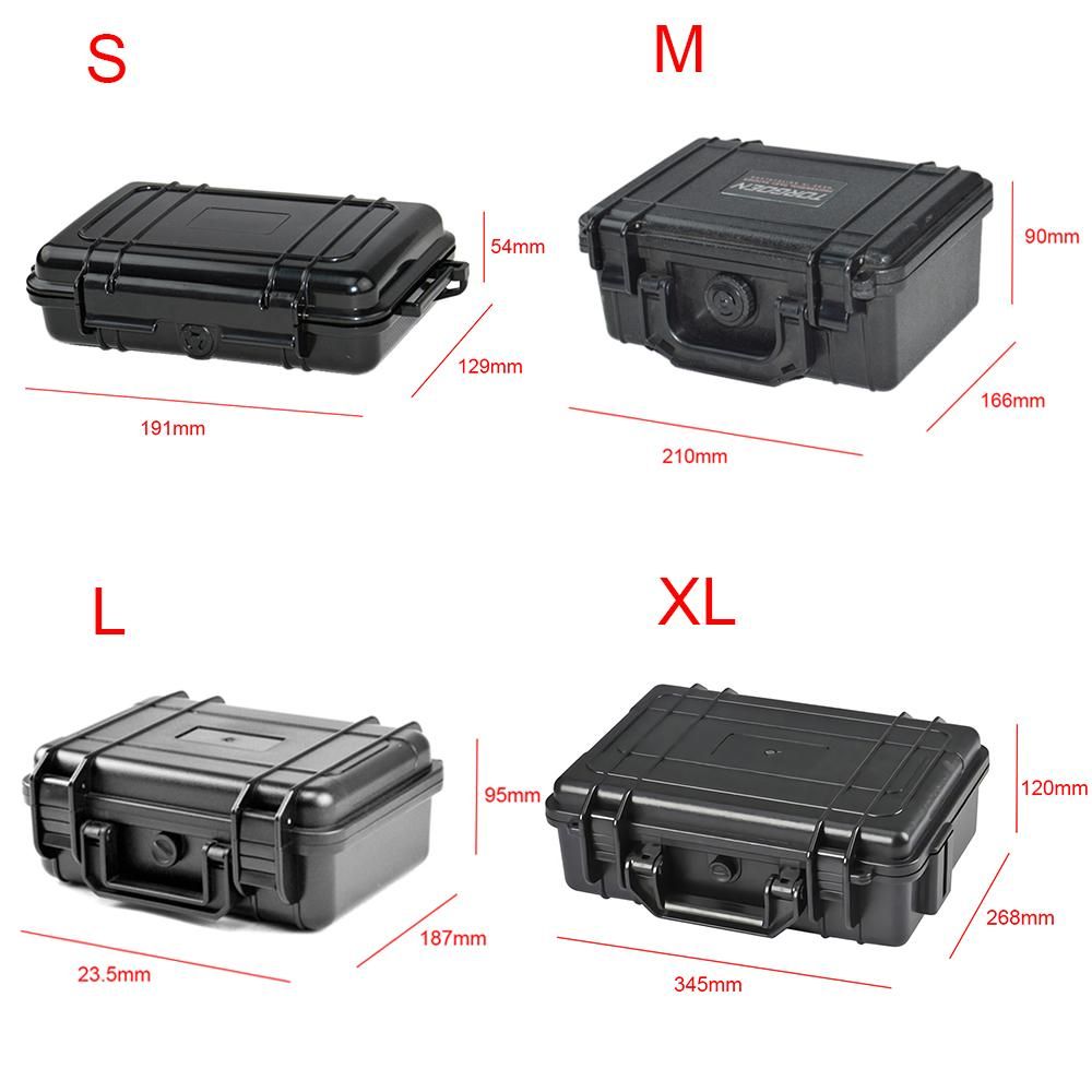 Water Resistant Safety Box ABS Plastic Tool Case Outdoor Tactical Dry Box Sealed Safety Equipment Storage Outdoor Tool Container