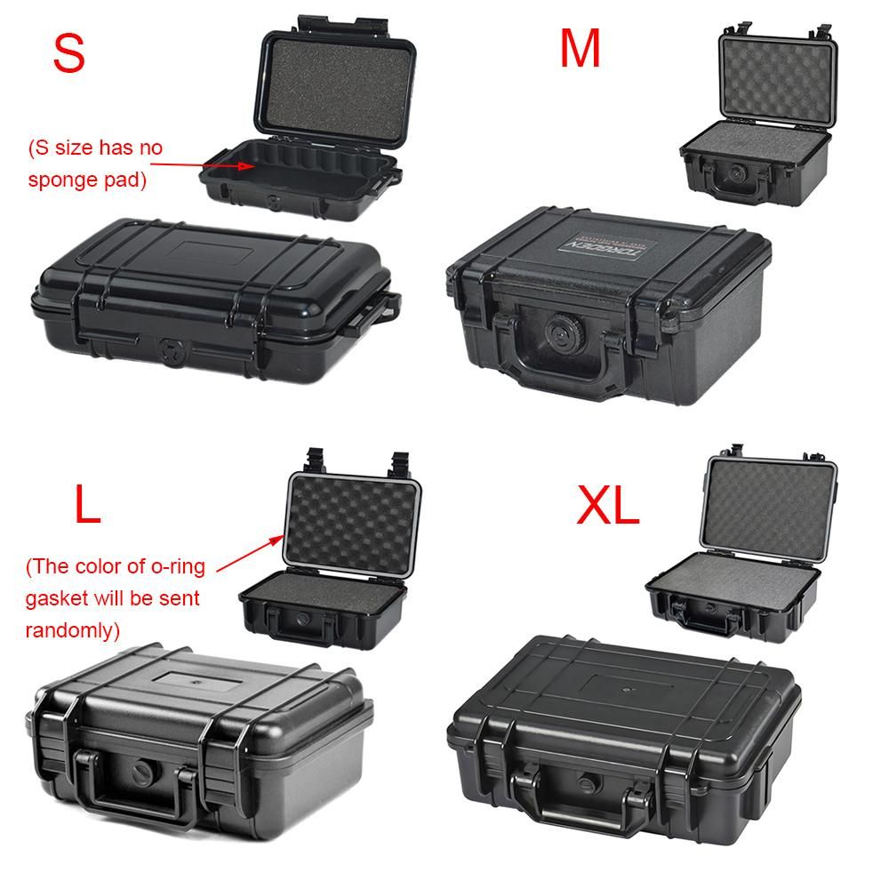 Water Resistant Safety Box ABS Plastic Tool Case Outdoor Tactical Dry Box Sealed Safety Equipment Storage Outdoor Tool Container