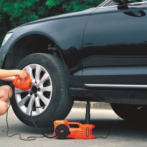 7tons Electric Car Jack - Wheel Spanner And Tyre Pump - 4 In 1 For An Emergency Tire Change