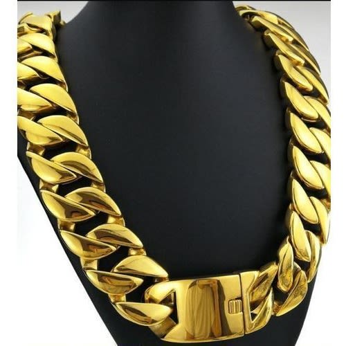 Prong Cuban Long Link Choker -Gold