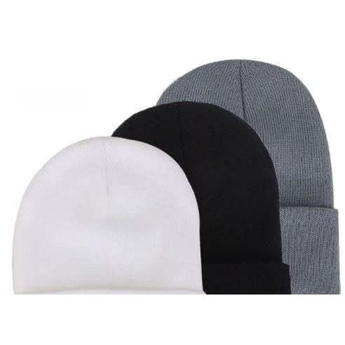 Rib Nit Beanies Cap - Set Of 3