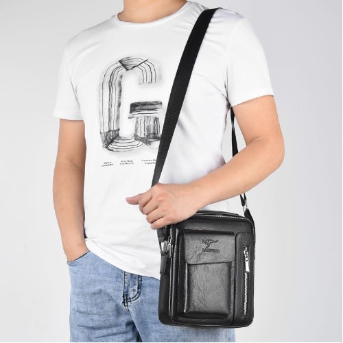 Men Leather Cross  Shoulder Bag