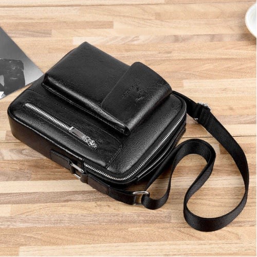 Men Leather Cross  Shoulder Bag