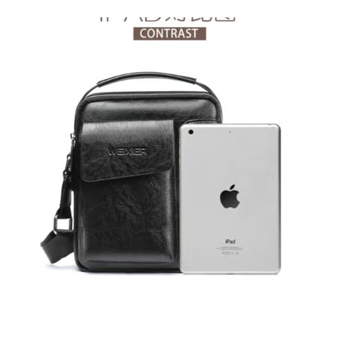 Men Leather Cross  Shoulder Bag