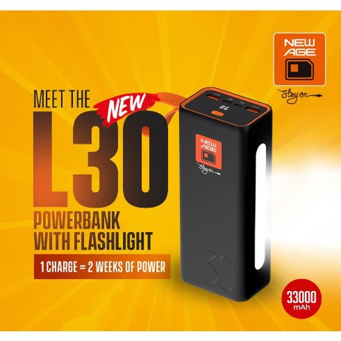 L30 33000mAh Power Bank With Lamp