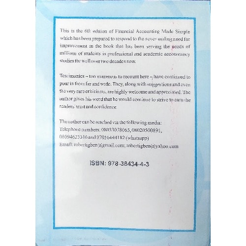 Financial Accounting Made Simple - Fully - IFRS Compliant - Vol. 1 - 6th Edition By Robert O. Igben