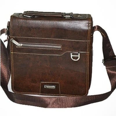 Leather Sling Bag - Brown
