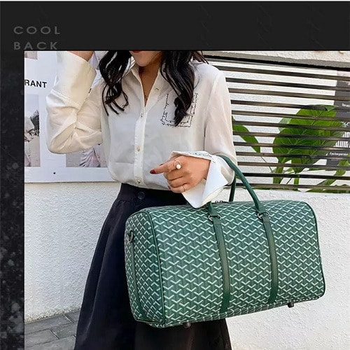 PU Leather Leisure Travel Bag - Green