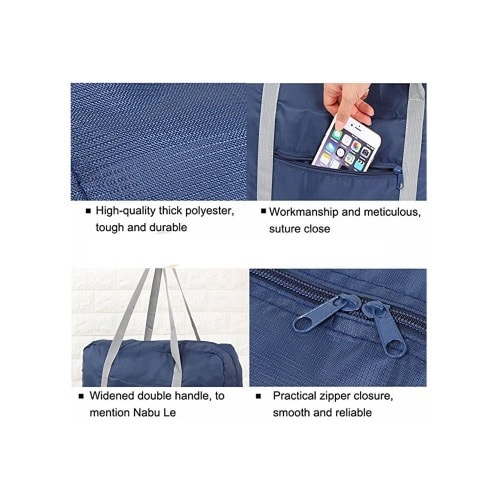 Foldable Travel Sports Gym Duffel Bag - Blue