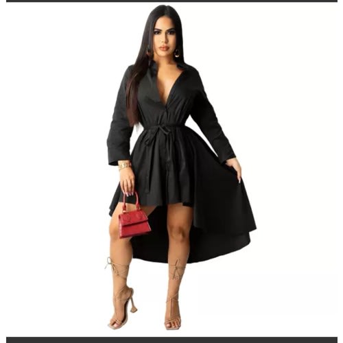 Shirt Dress - Black