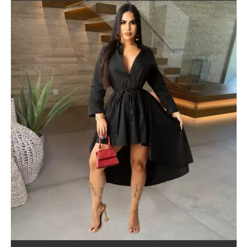Shirt Dress - Black