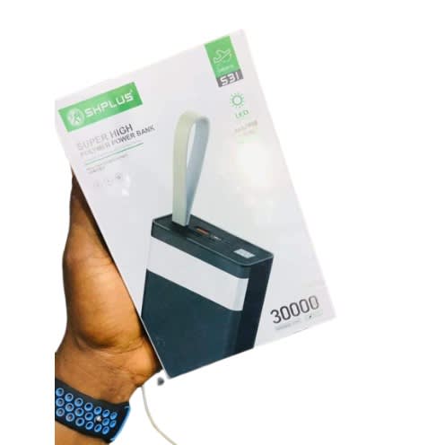 Shplus Power Bank - 2output / 3input With Led Light - 30000mAh