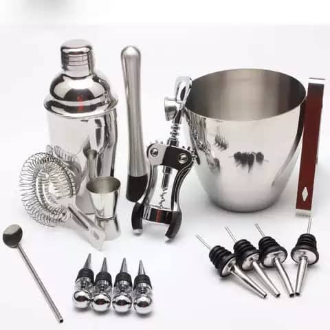 Boston Cocktail Shaker - 16 Pieces Set