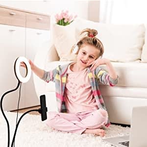 Social Media Video Recording Kit - Heavy Duty Phone Holder And Ring Light Stand - 6ft Led - M