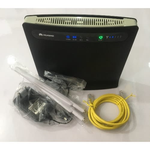 B593 Universal 4G LTE CPE Router With 2 Antennas + 4 LAN Ports & 2 Teleports For All Network