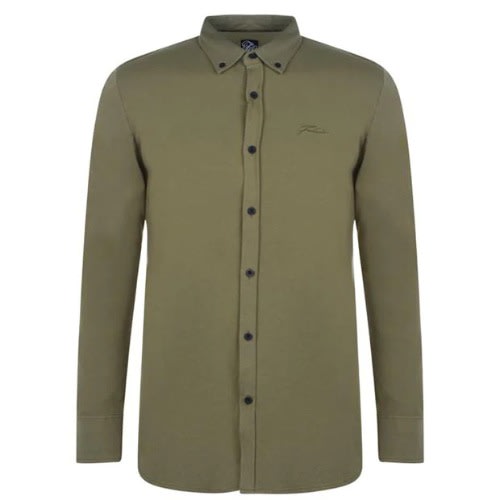 Men's Long Sleeve Jersey Shirt - Khaki
