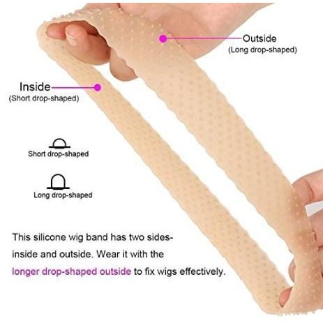 1 Wig Grip Band Transparent Silicone Wig Band Comfortable.