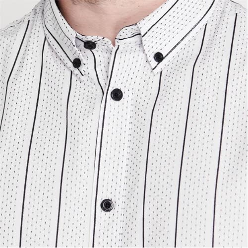 Textured Stripe Long Sleeve Shirt