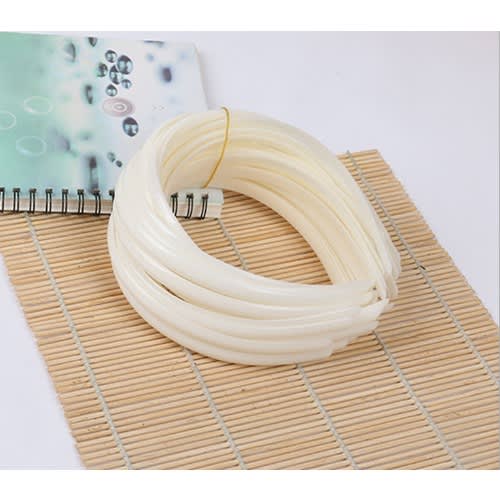 10 Off White Slim Head Band For Diy -1cm