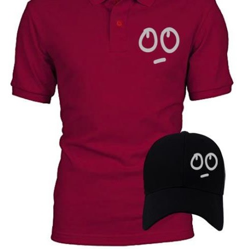 Chrysolite Designs Lock Up Premium Polo With Cap - Wine, Black