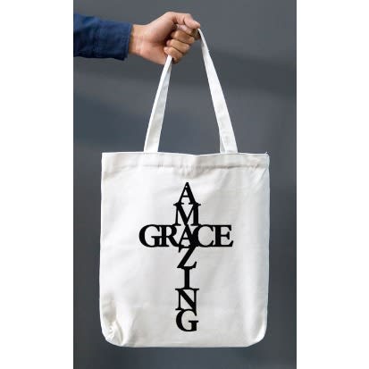 Amazing Grace Design Tote Bag - 16 x 12 inches