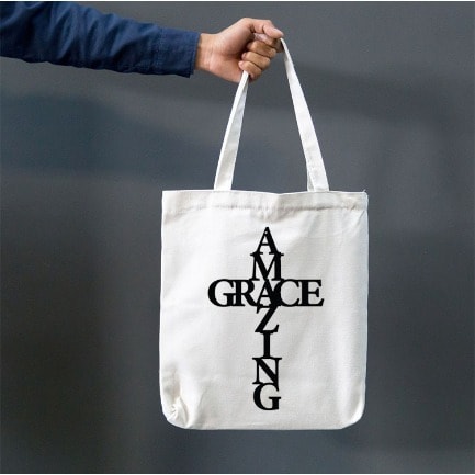 Amazing Grace Design Tote Bag - 16 x 12 inches