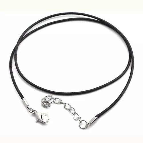 Black Choker Leather Necklace
