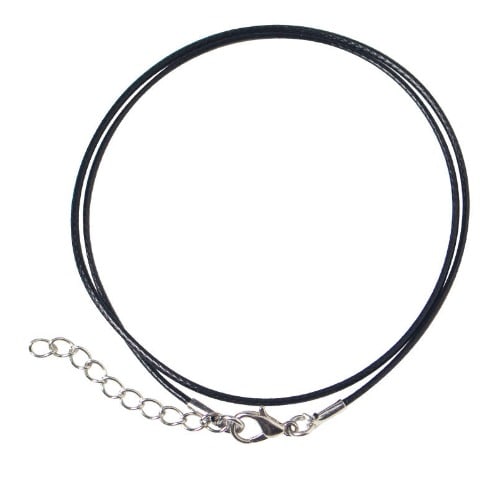 Black Choker Leather Necklace