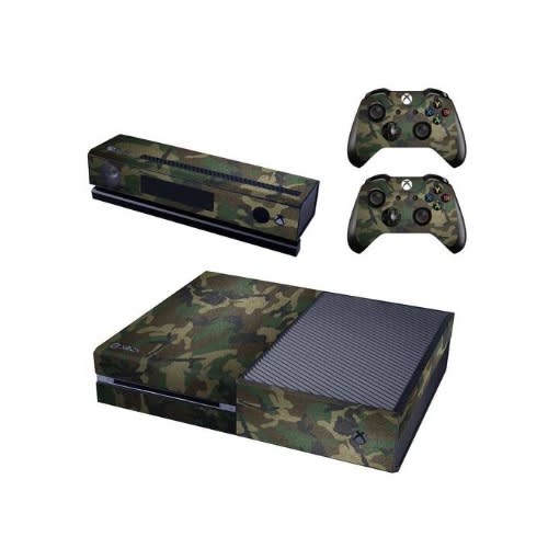Xbox One Console Skin / Sticker + 2 X Controller Decals & Kinect Wrap - Army Camo Xbox