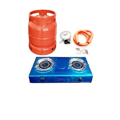 6kg Gas Clinder With Stainless Cooker - Regulator + Hose And Clips