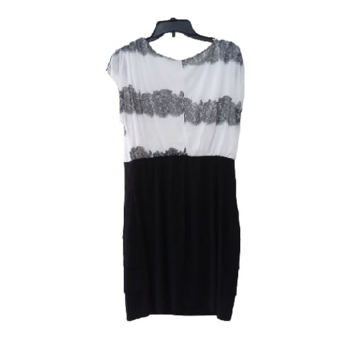 Young Women's Short Dress- White & Black
