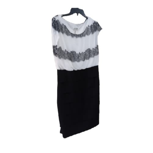 Young Women's Short Dress- White & Black
