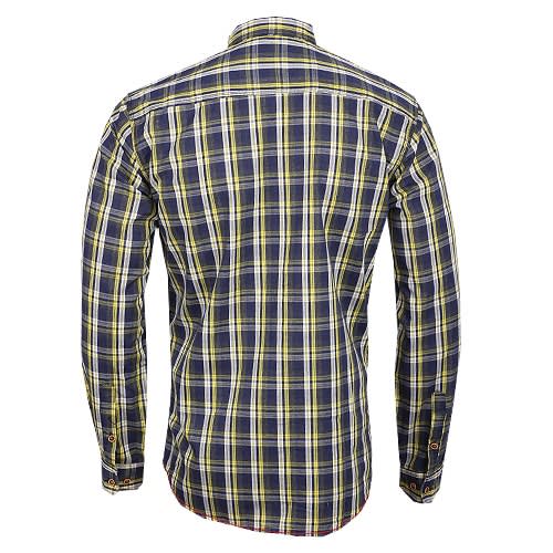 Men's Multicolored  Fitted Check Shirt