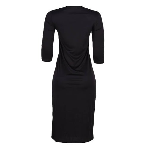 Midi Casual Dress- Black
