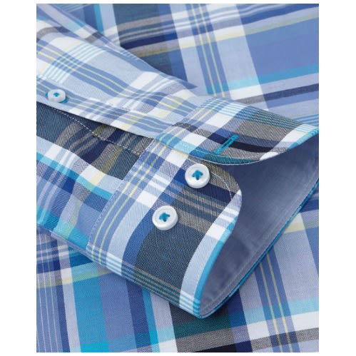 Casual Slim Fit Oxford Check Button Down Shirt