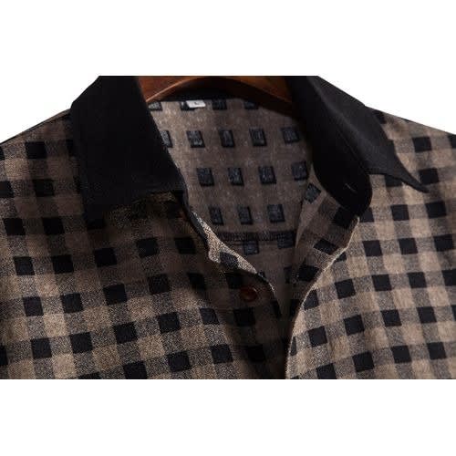 Men's Casual Color Match Short Sleeve Shirt