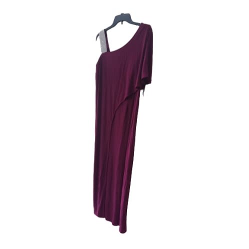 Red Long With Silver Fleated Hand Women's Dress