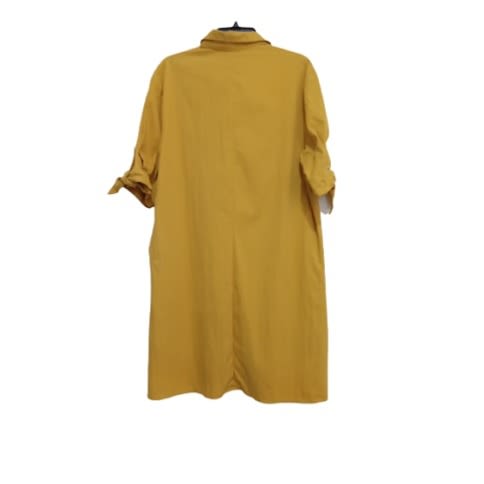 Gold Shirt with Slit Sided Bow Tie Sleeve