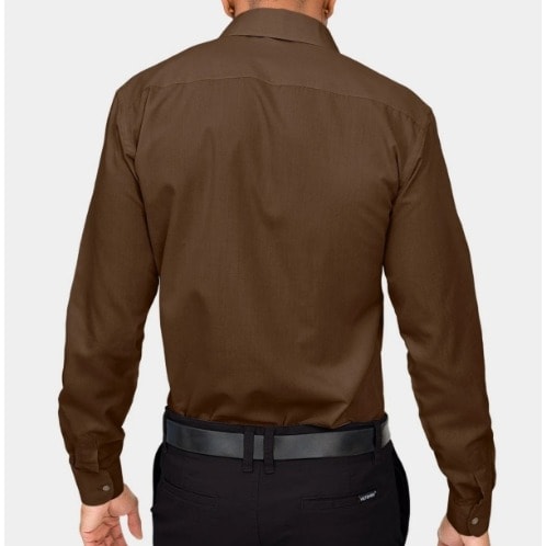 Men's Formal Dress Shirt  - Deep Brown