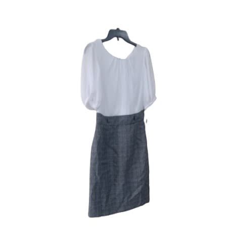 Women's Dress - Ash And White