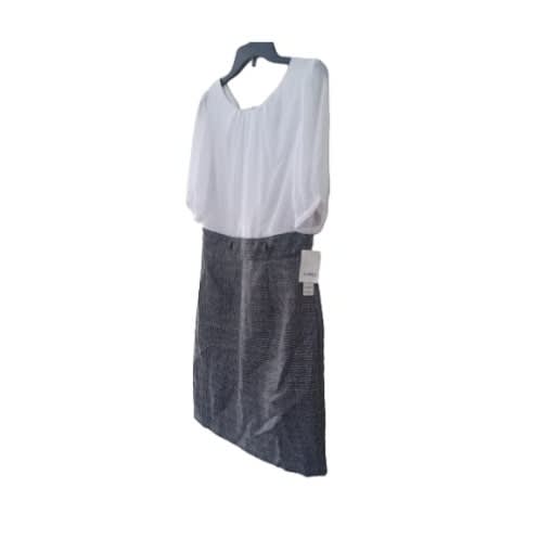 Women's Dress - Ash And White
