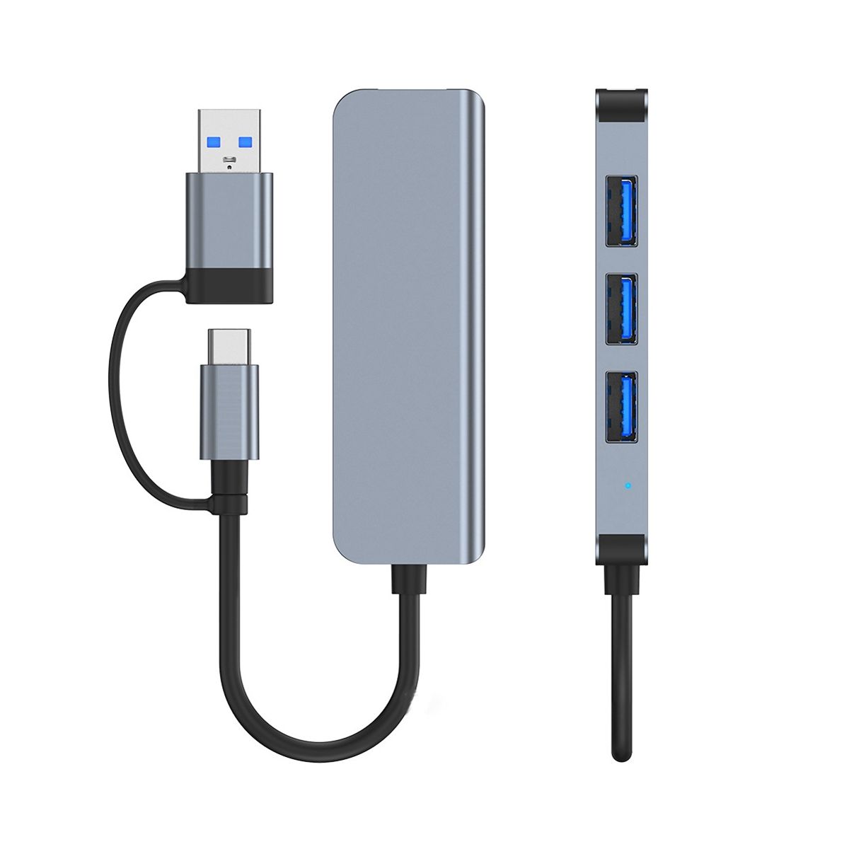 4 Ports USB 3.0 HUB Type-C Adapter USB 2.0 Multi-Port for