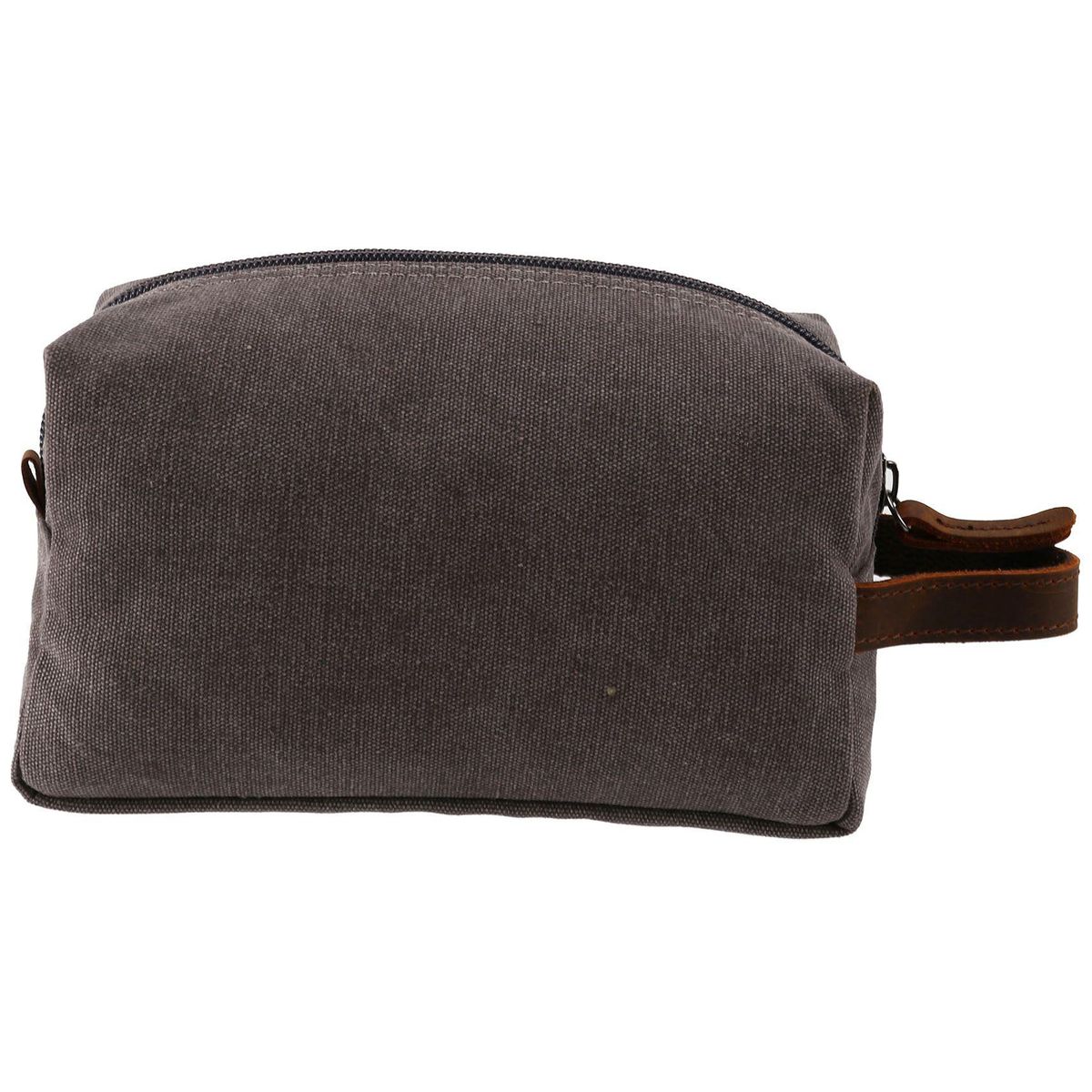 Gray Travel Shaving Dopp Kit Cosmetic Organizer Canvas Toile