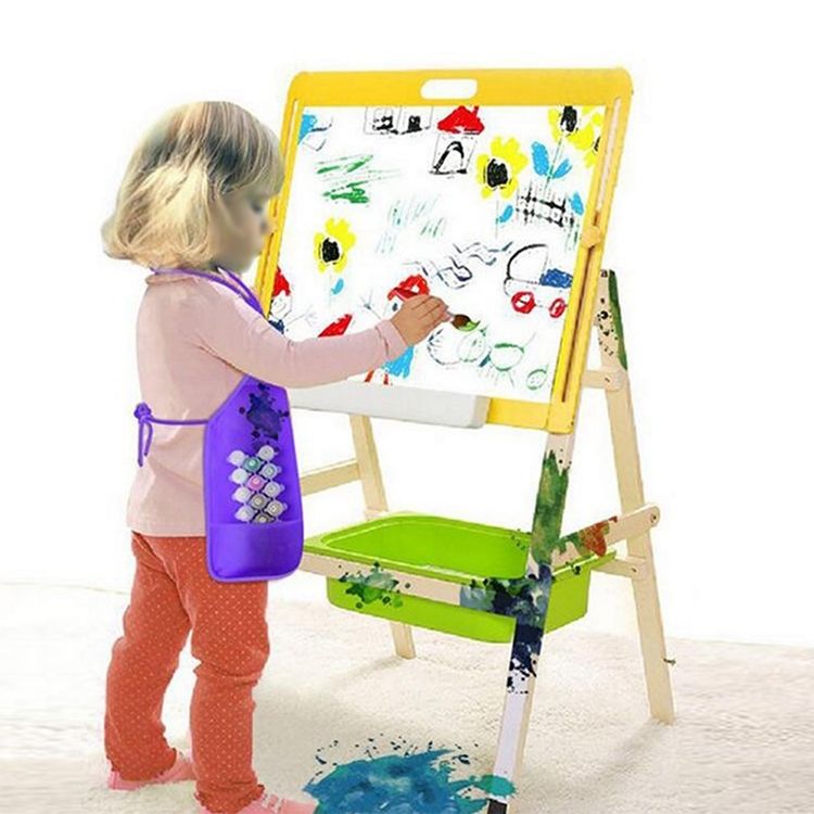 2 PCS  Non-woven Apron Home Painting Clothes For Children(Purple)